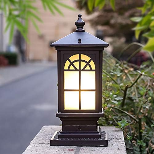 FZZDP LED ламба на отворено колона глава larmидна ламба градинарска ламба врата Пост ламба Вила двор ламба кинеско домаќинство