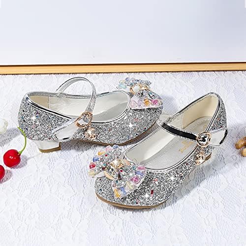 Единечни новороденчиња принцеза кристал деца ринестон лак за танцување чевли бисер цветни девојки сандали кои не се лизгаат сандали влечки