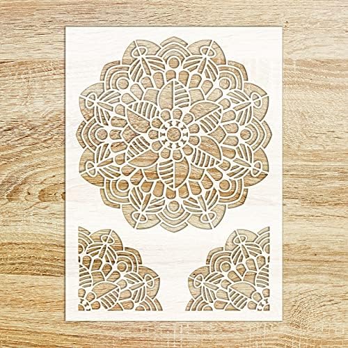 Стенцил Таџик Мандала Флонц Декоративен образец за матрици за белење на книги за wallидови и декорација на торта