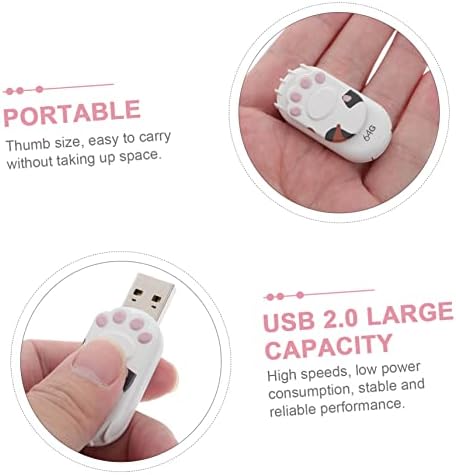 Solustre Cat's Claw Mini U Disk Mini USB Drive Thumb Drives Penn Drive Usb Thumb Drive Flash Drive Swivel USB Drive Pen Pent Style за да го