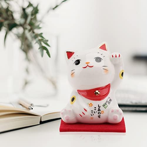 Амосфун мавтајќи со мачки керамички манеки неко фенг шуи среќа среќа мачка колекционерска фигура кинеска јапонска статуа среќна мачка автомобил ентериер декорац?
