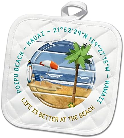 3drose Американски плажи - плажа Поипу, Кауаи, Хаваи Сурфање Подарок за патувања - Полки