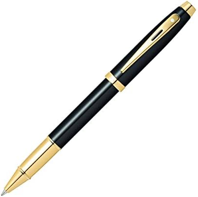 Шефер 100 црна ролербол пенкало со трим со златен тон