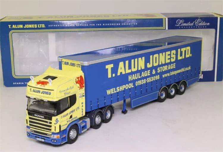 Корги за Scania for Topline CurtainSide T. Alun Jones Ltd Ltd Edition 1/50 Diecast Truck Pre-изграден модел