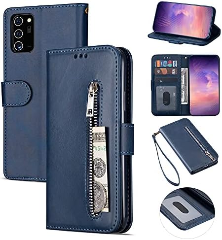 Мобилен телефон флип случај за Samsung Galaxy A52 5G заштитен ракав во стилот на паричник, PU кожен заштитен ракав заграда Функционален заштитен