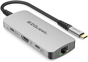 USB - C Мултимедија 7-во-1 Центар HDMI 4K, 100 Вати USB-C Испорака На Енергија со Или 5gbps Податоци, 2 x USB-C Порти, 2 x USB-А 3.0