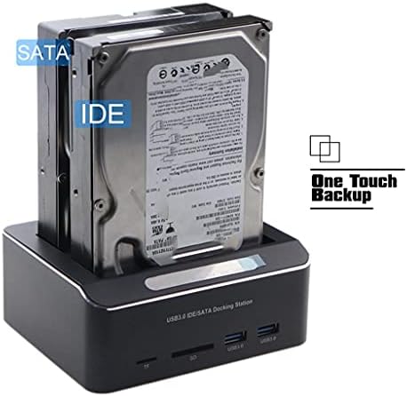LIRUXUN DUAL Bay USB 3.0 ДО SATA IDE Надворешен Хард Диск Докинг Станица со 2-Порта Центар Читач На Картички 2.5/3.5 Инчен SATA/IDE HDD