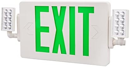 Exitlux 1 ПАКЕТ Зелени Led Излезни Светла со Резервна Копија на Батеријата&засилувач; Прилагодливи Две Глави-Американски Стандардни UL Наведени-Хардверски-Излезни