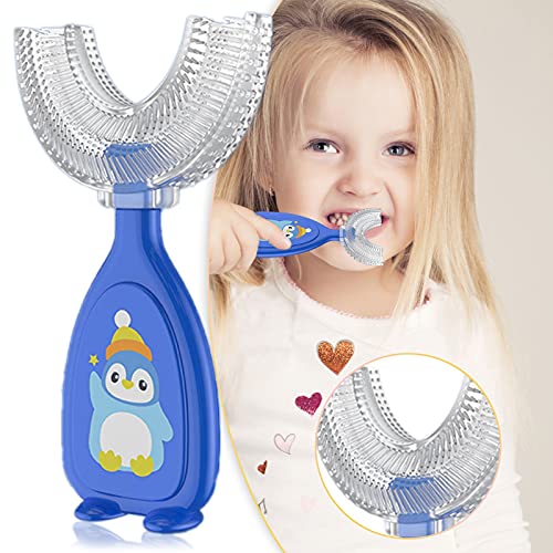 Детска четка за заби во форма на У-форма за 360 ° темелно чистење Белење масажа за заби за заби У- Моделирање на четка за заби за деца