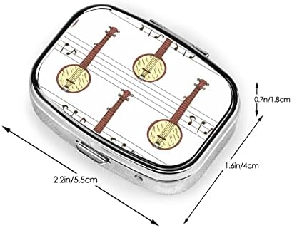 Банџо шема квадратна мини пилула кутија со огледало Пријателски преносни компактни прегради за пилули