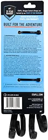 Stapll Premium, прилагодлив кабел за банџи, 2 пакет, 40 , 30 црни и сиви, издржливи челични куки, отпорни на УВ, рамен профил