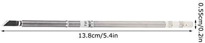 Fafeicy T12-K Совет за лемење, 0,55cm/0,2in дијаметар, 13,8 см/5,4in должина, врв на железо за лемење на главата, врв на електрична лемење за