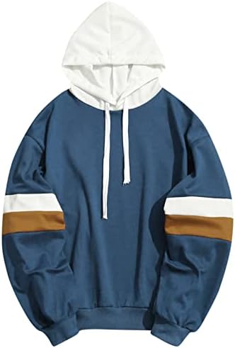 Jeke-DG Машка маичка двојка крпеница руно худи лесен пуловер мода основни врвови хипи атлетски тренингот манги