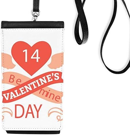 Денот на црвениот в Valentубеник, биде мој телефонски паричник, виси мобилна торбичка со црн џеб