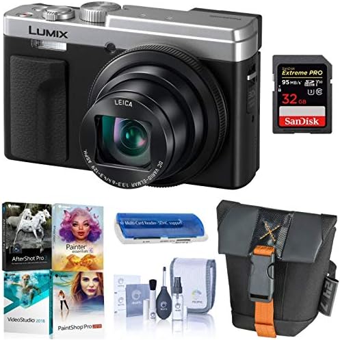 Panasonic Lumix ZS80, 20.3 Megapixel Digital Camera, 4K Video, 30x Zoom Leca Lens DC-ZS80S, пакет со торба за камера, Corel PC софтверски