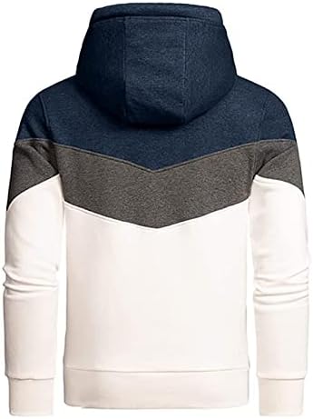 Џеб 3/4 ракав цврсти машка пулвер врвна боја со качулка, мажја маичка за мажја мажја мажја маици