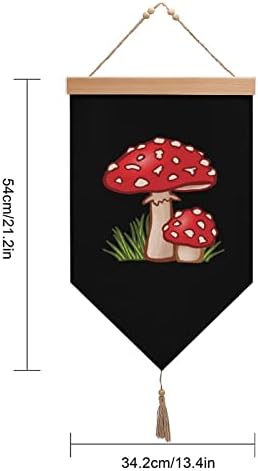 Nudquio магични печурки памучни постелнини висечки знами знак слика слика за домашна градинарска тремот декорација