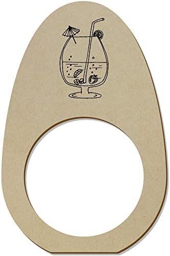 Азиеда 5 x 'коктел' дрвени прстени/држачи за салфета