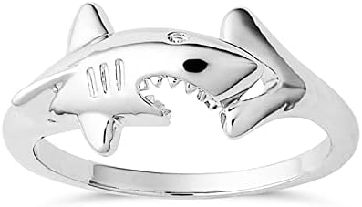Момче Стерлинг сребрен златен прстен прстен животински персонализиран моден панк прстен накит ќерка роденден лажни прстени