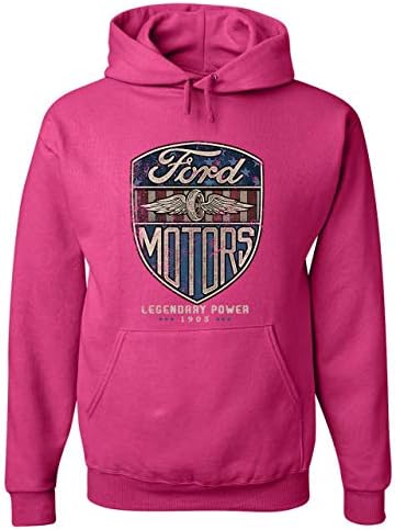 Tee Hunt Ford Motors Legendary Power Sweatshirt Automotive Licensed Hoodie