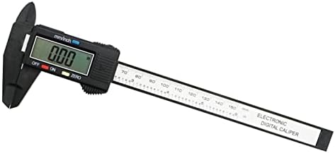 Smanni Digital Vernier Calipers 150 mm 6 инчи LCD Electronic Electronic Carbon Fiber Composite Vernier Calipers Micrometer