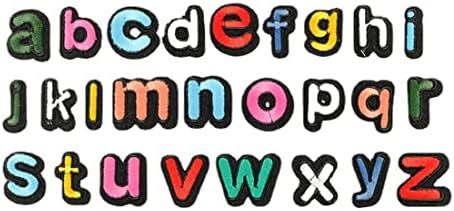 Бурхоми 52 парчиња буква А-З и пеглана лепило писмо за поправки на азбука