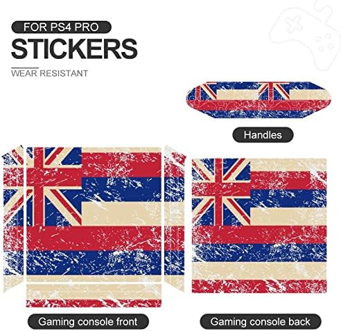 Државно знаме на Хаваи ПВЦ налепница за лепило за лепило за налепница за заштитник на кожата за PS4 PRO/PS4 тенок контролер