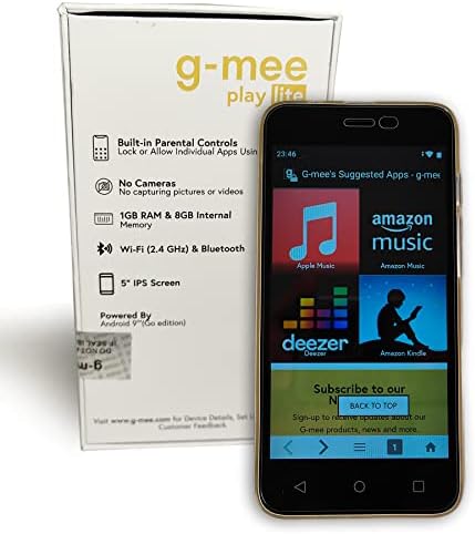 G-Mee Play Lite | Андроид паметен мултимедијален плеер со Bluetooth и Wi-Fi | Нема уреди со андроид на екранот на допир на Google