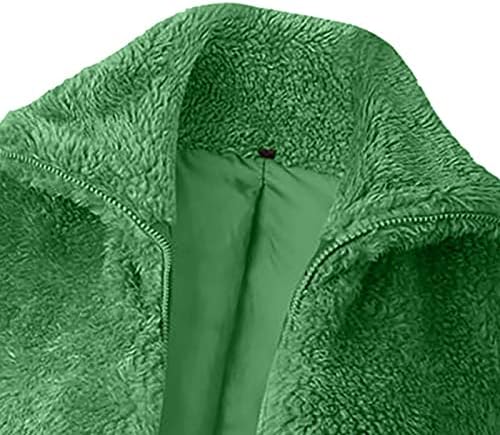 Женски обичен Шерпа руно лесен пад на топол патент елек со џебови без ракави преголема мека јакна за надворешни работи