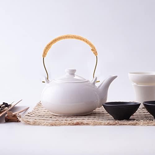 Анголии 3 парчиња бамбус чајник рачка Јапонска рачка за заптивка за заптивка за чај од керамички керамика и уникатни чанти