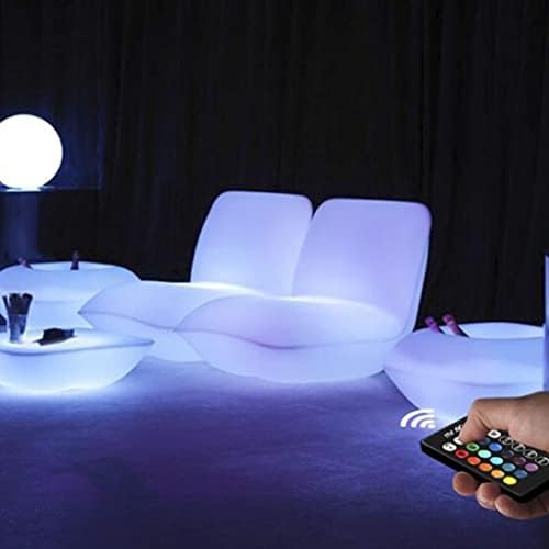 TKHP LED салон стол со далечински 16 бои кои се менуваат водоотпорни полнење на ладното LED мебел затемнето осветлување на расположението за