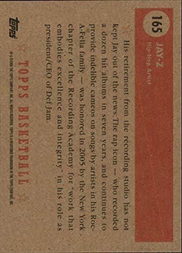 2005-06 Стил на Топс 1952 кошарка #165 Jayеј-Зи Хип-хоп уметник официјален дизајн во НБА-трговска картичка од '52 Бејзбол