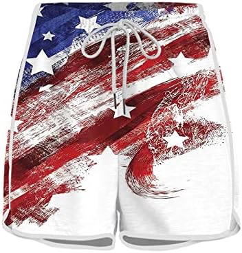 4-ти јули Тенис, кој работи шорцеви за жени, летни летни високи половини, шорцеви за влечење на американски знами