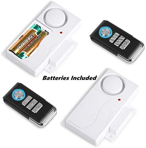 Wsdcam Безжична Врата Аларм Со Далечински 2 Пакет, Батерија Вклучени, 105 dB Гласна Базен Врата Аларм, Безжична Врата Отворени Аларми