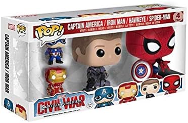 Функо Поп Марвел: Граѓанска војна Хокики Спајдермен, Iron Man & Captain America Keychain