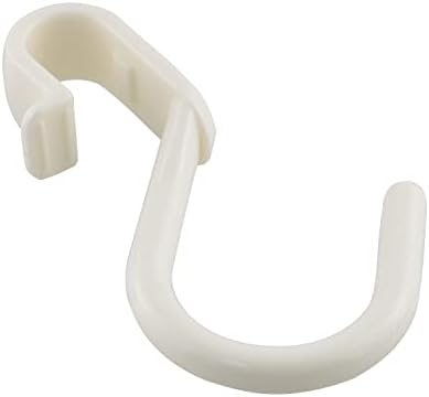 Кука hscgin 10pcs бели пластични мулти -намени куки S Hooks Shangs во облик на висечки кошули, крпи, капи, тави садови чаши облеки