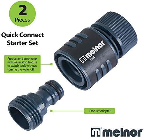 Melnor 65117-Amz QuickConnect 2 парчиња за почеток на производот, кодирани во боја, кодирани во боја