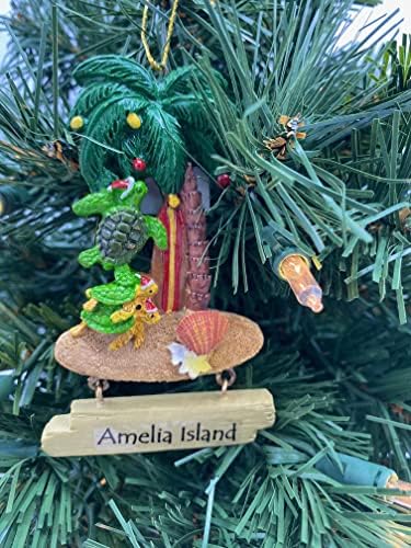 Орнамент на островот Амелија Флорида Сувенир плажа Дедо Мраз за елка Тропска празнична декорација