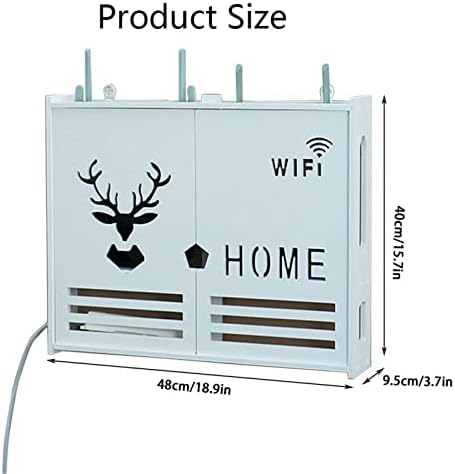 Кутија За Складирање На Далечински Управувач CUSCOY WiFi Wifi Рутер Стојат За Подот За Спална Соба, Дневна Соба, A48x9, 5x40cm