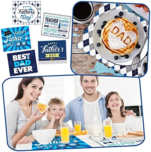 50 Пакување Ден На Таткото Плакети Хартија Табела За Денот На Таткото За Еднократна Употреба Среќен Ден На Таткото Јадење Хартија За Јадење