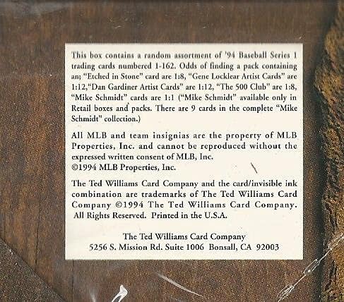 Компанијата за бејзбол во 1994 година Тед Вилијамс Ко.