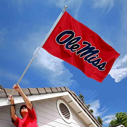 Оле Мис Големото црвено црвено 3x5 колеџ знаме