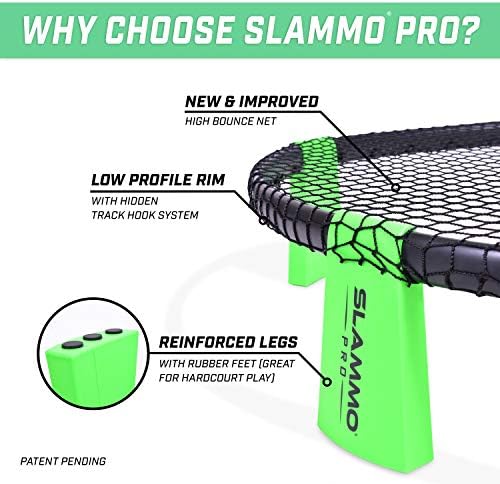 GoSports Slammo Pro Game Set - нов и подобрен Pro сет со 3 про -топки, пумпа и носење кутија