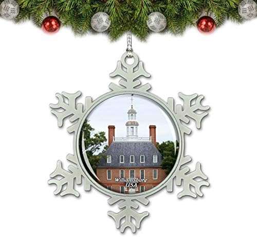 Умсуфа САД Америка Колонијална Вилијамсбург Божиќна украс Декорација на дрво кристален метален сувенир подарок