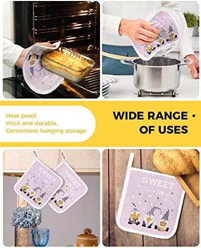 5 држачи за пакувања за кујна, слатка фарма домашна топлина доказ за тенџере поставува декоративни влошки за печење за готвење, топлинска