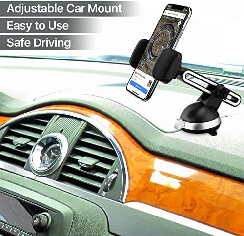 Lax Gadgets Телефон за монтирање за автомобил, држач за мобилни телефони, држач за телефон за автомобил, монтирање на држач за автомобили, монтирање на телефонски автомо