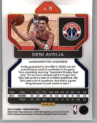 2021-22 Panini Prizm 79 Дени Авдија Вашингтон Волшебници во НБА кошаркарска база Трговска картичка
