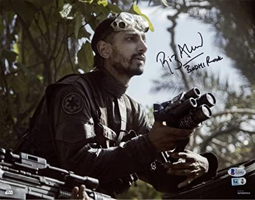 Риз Ахмед потпиша 11x14 Фото + Боди Рук Рог Еден Војна на Starвездите ретки Бекет Бас