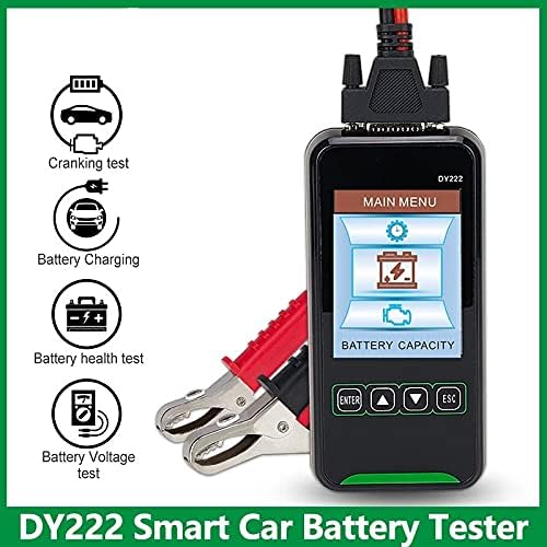 Тестер за тестирање на батерии на батерии Slatiom DY222 12V 24V Дигитален автомобилски дијагностички тестер за тестер