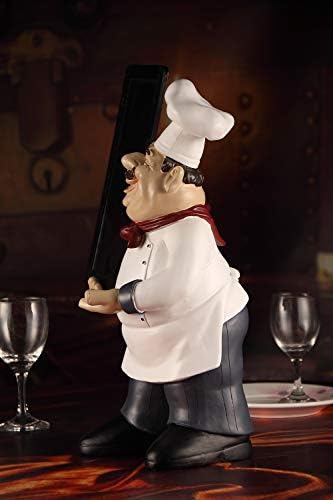 Замтак висина од 40см смола кујна готвач фигура торта пекара готвач минијатурна табла за пораки готвач статуа дома кујна ресторан бар